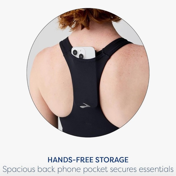 Brooks Run Bra Drive 3 Pocket in Black - Size 34 C/D - Picture 7 of 8